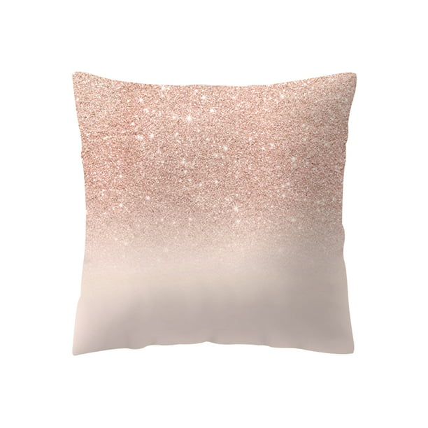 New Rose Gold Shining Geometric Throw Pillow Case Home Sofa Cushion Cover Decor 